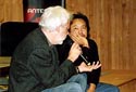 Debate após a projecção de “S21 – La machine de la mort Khmer Rouge”: Rithy Panh (o realizador) e José Manuel Costa (Apordoc)